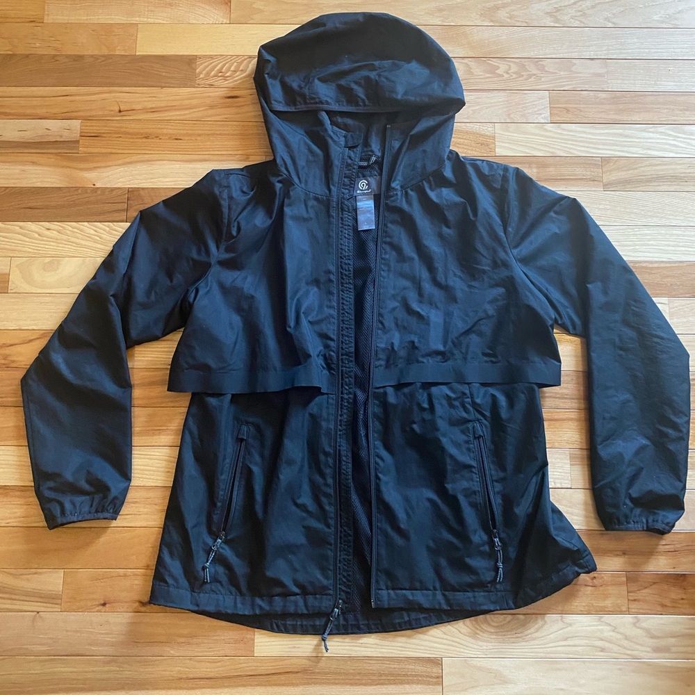 Black champion rain jacket windbreaker